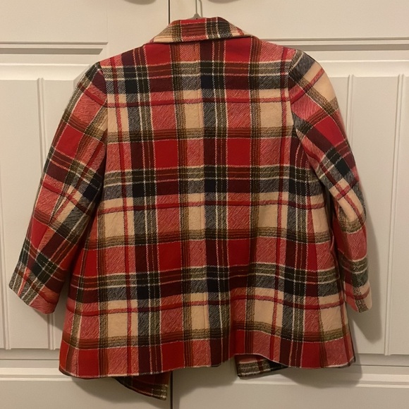 EUC Authentic Girl Bonpoint size 6 plaid virgin wool coat - Picture 3 of 4